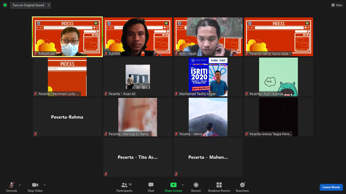 Pelatihan UI/UX ”INDEXS” 2021