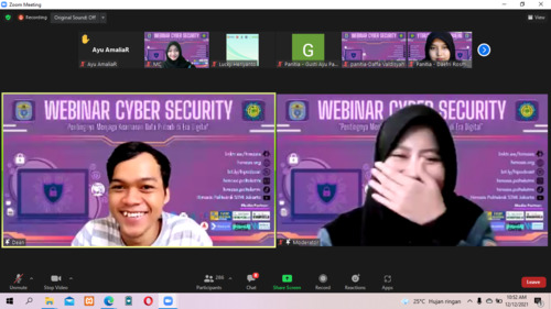 After Event Webinar HIMASIS: Cyber Security ”Pentingnya Menjaga Kemanan Data Pribadi di Era Digital”