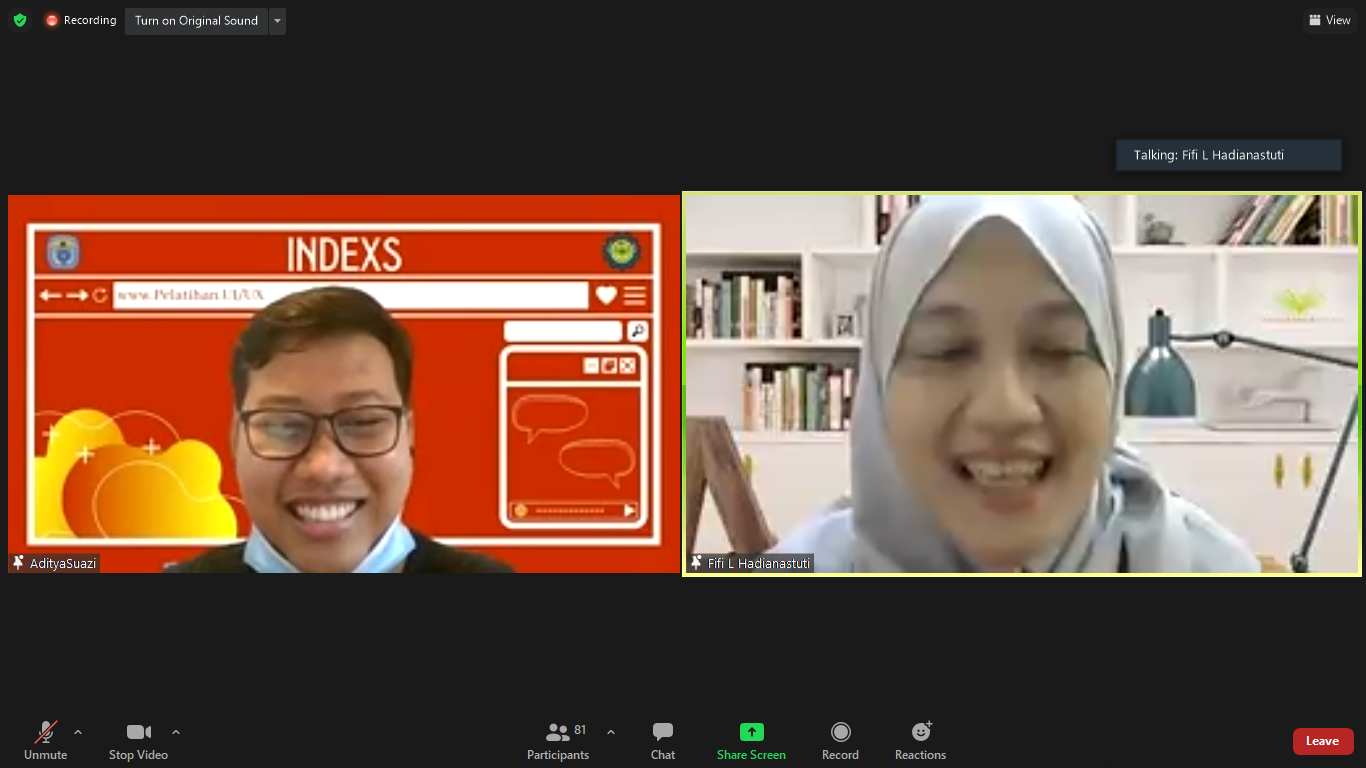Pelatihan UI/UX ”INDEXS” 2021