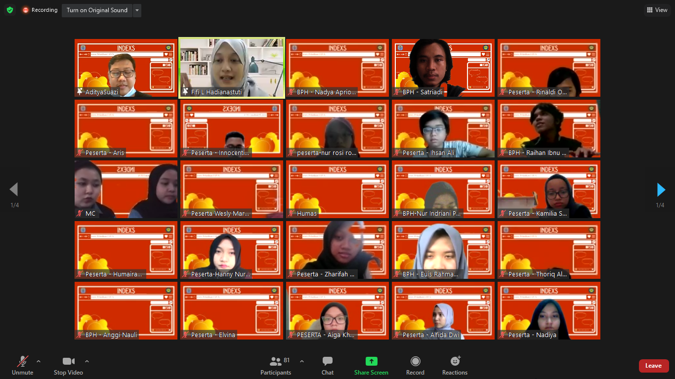 Pelatihan UI/UX ”INDEXS” 2021