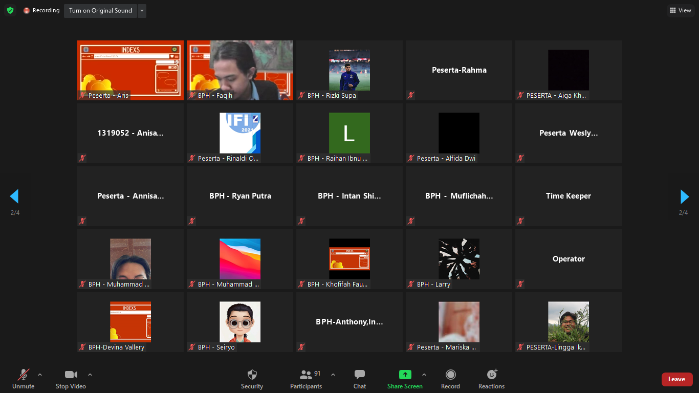 Pelatihan UI/UX ”INDEXS” 2021