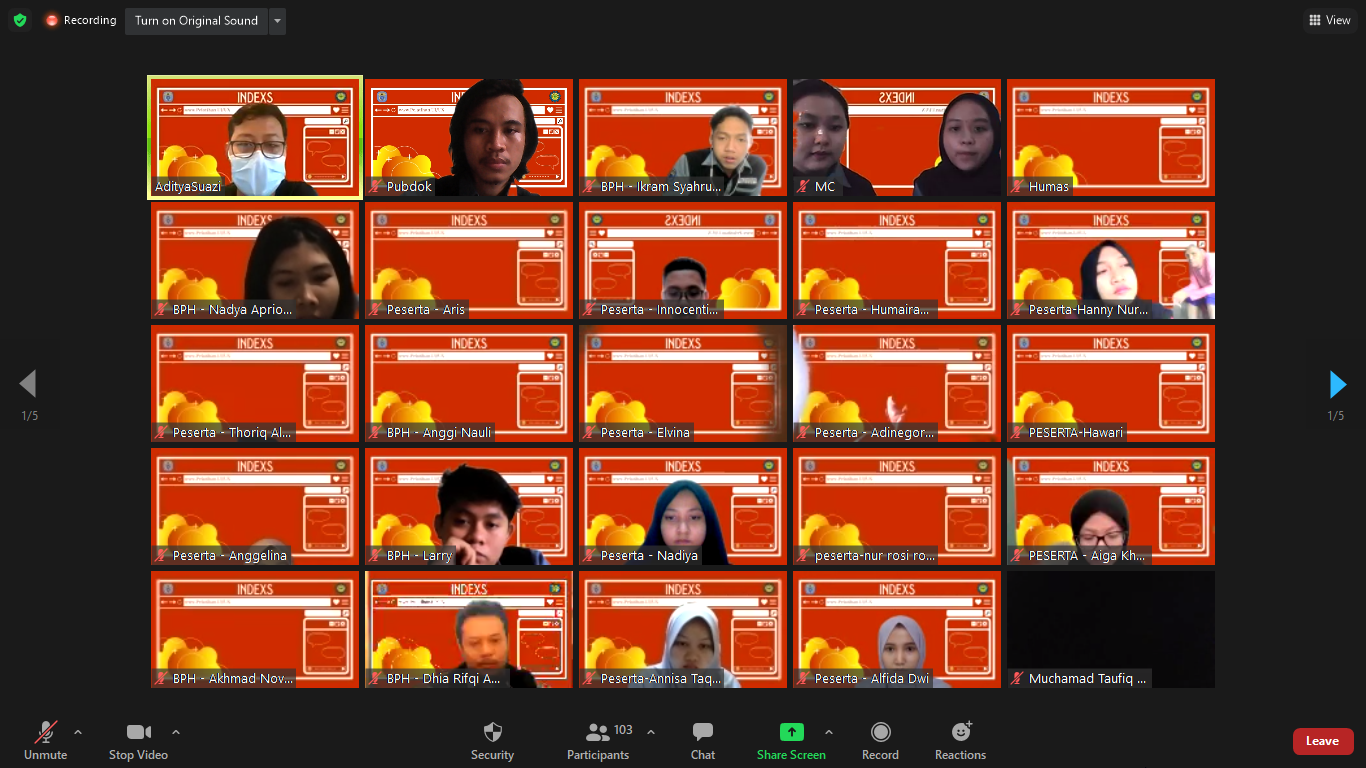 Pelatihan UI/UX ”INDEXS” 2021