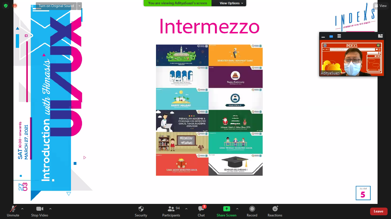 Pelatihan UI/UX ”INDEXS” 2021