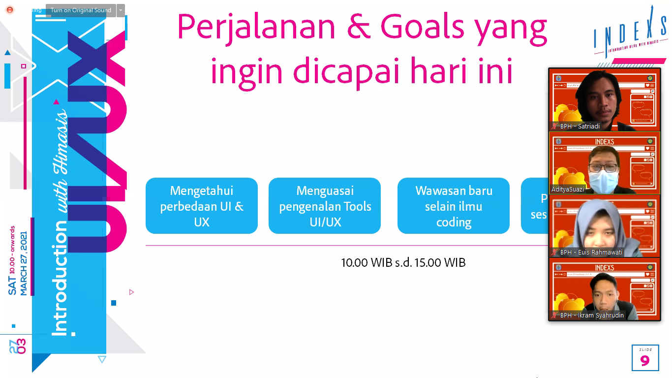 Pelatihan UI/UX ”INDEXS” 2021