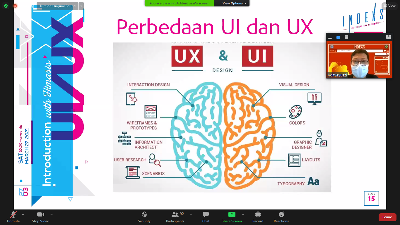 Pelatihan UI/UX ”INDEXS” 2021