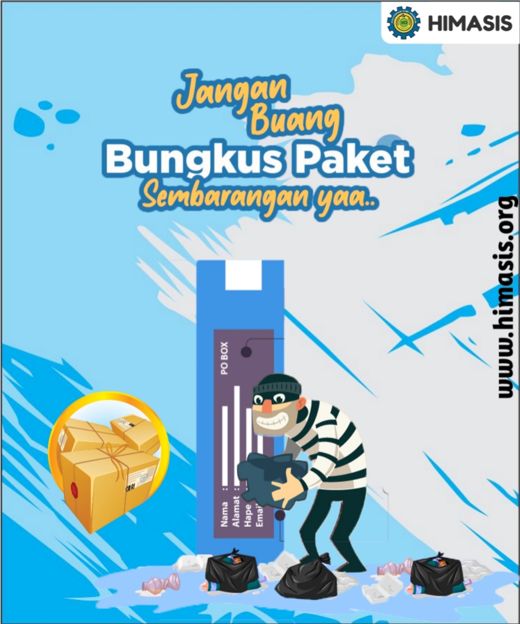 Jangan Buang Bungkus Paket Sembarangan