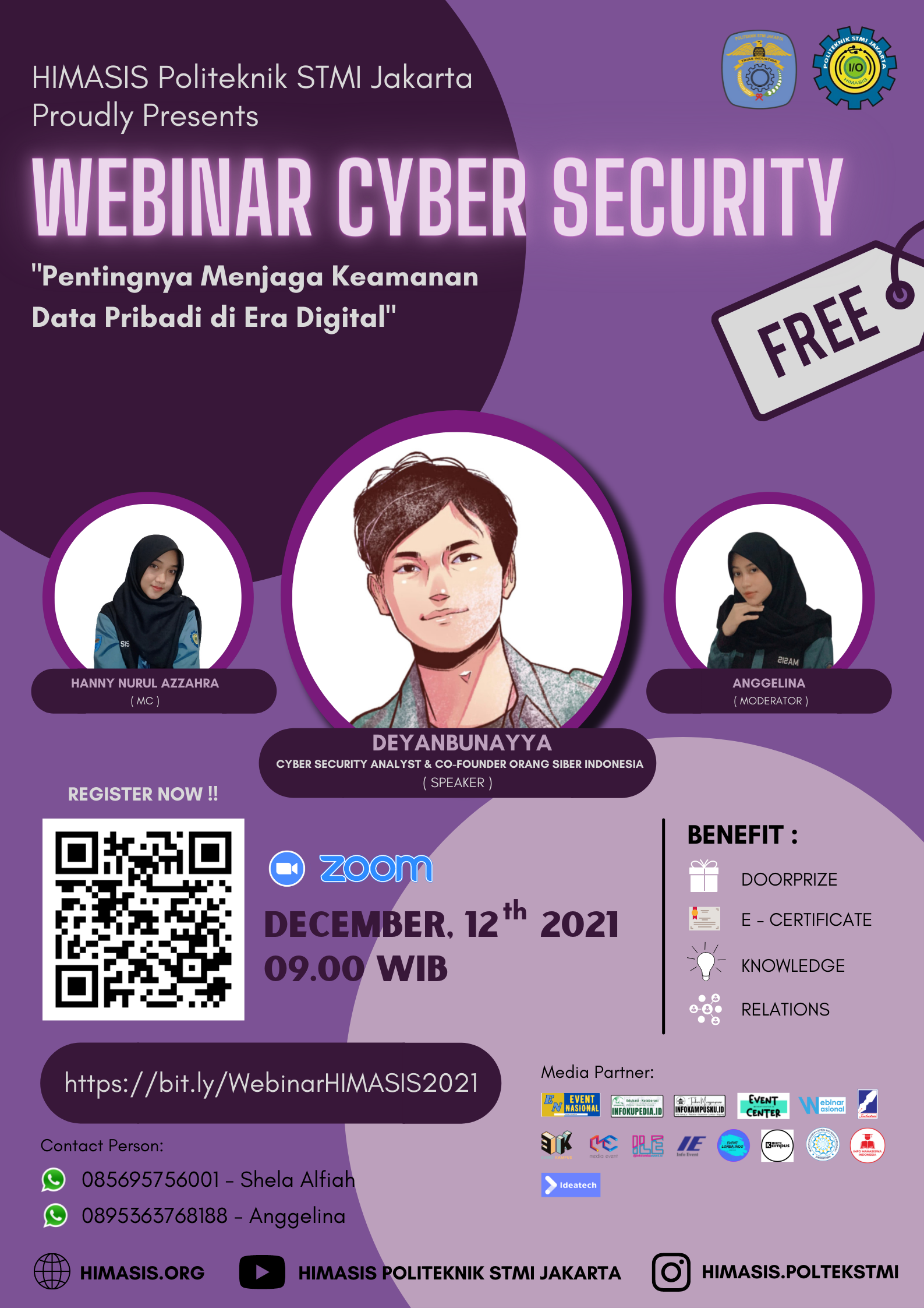 WEBINAR HIMASIS: CYBER SECURITY  ”Pentingnya Menjaga Kemanan Data Pribadi di Era Digital”