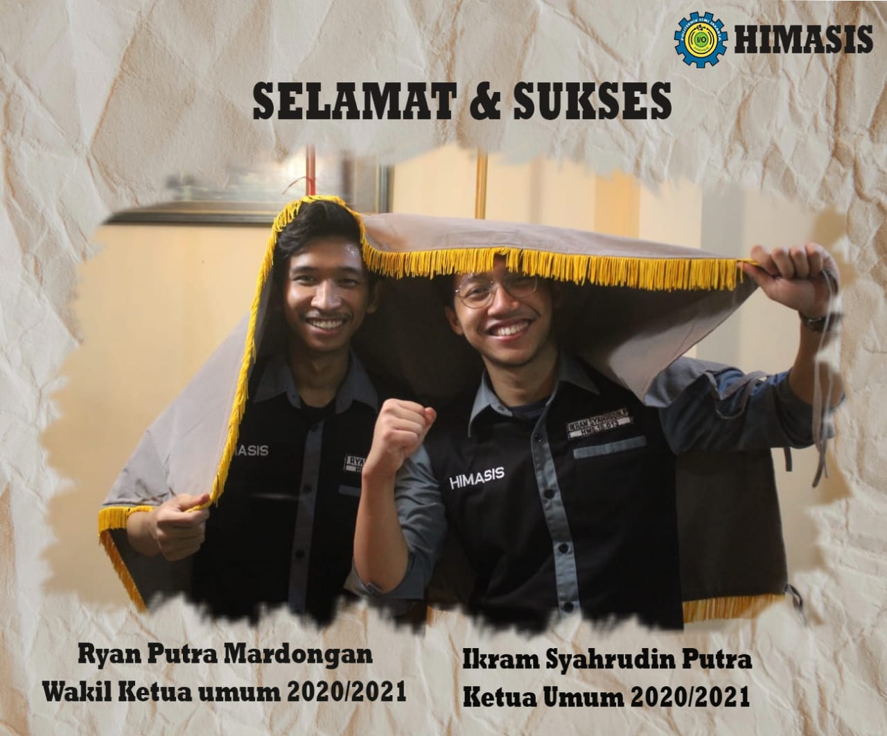 KETUA UMUM & WAKIL KETUA UMUM HIMASIS PERIODE 2020 - 2021